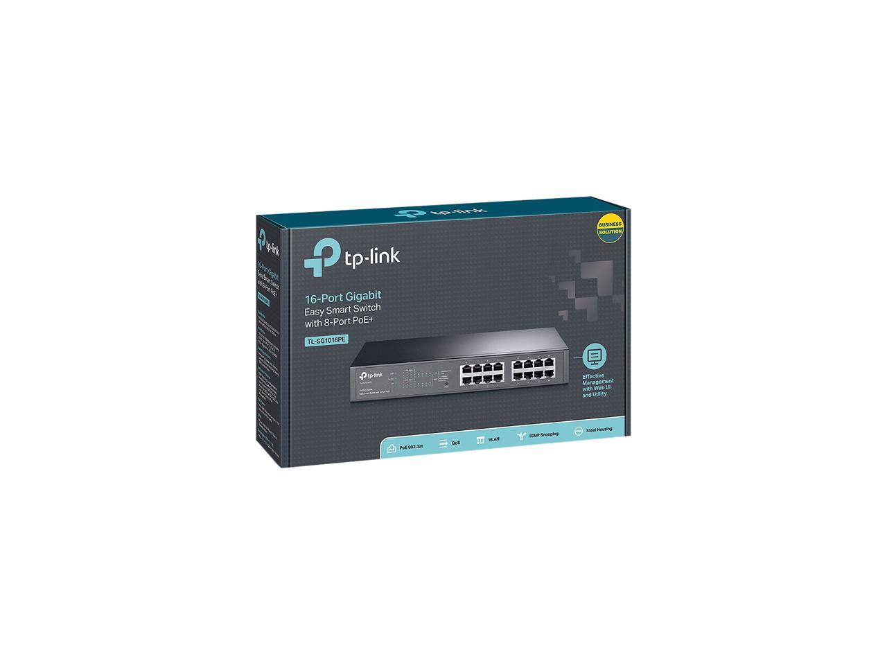 Tp-Link 16-Port Gigabit Easy Smart Poe Switch With 8-Port Poe+