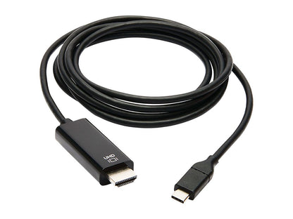 Tripp Lite U444-006-H4K6BE USB-C to HDMI Adapter, M/M, Black, 6 ft. - 5.91 ft HDMI/Thunderbolt 3 A/V Cable for Smartphone, Projector, Chromebook, Notebook, Monitor, Tablet, Audio/Video Device, MacBook
