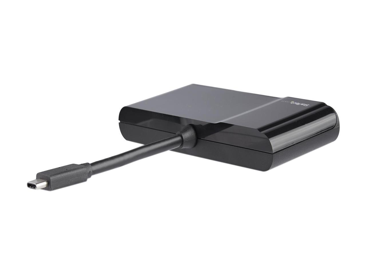 StarTech.com SUSB-C Multiport Adapter USB-C Travel Dock with 4K HDMI or 1080p VGA - Gigabit Ethernet, 5Gbps USB-A 3.0 - USB-C Digital AV Adapter Converter - USB Type-C/Thunderbolt 3 Laptop (DKT30CHV)