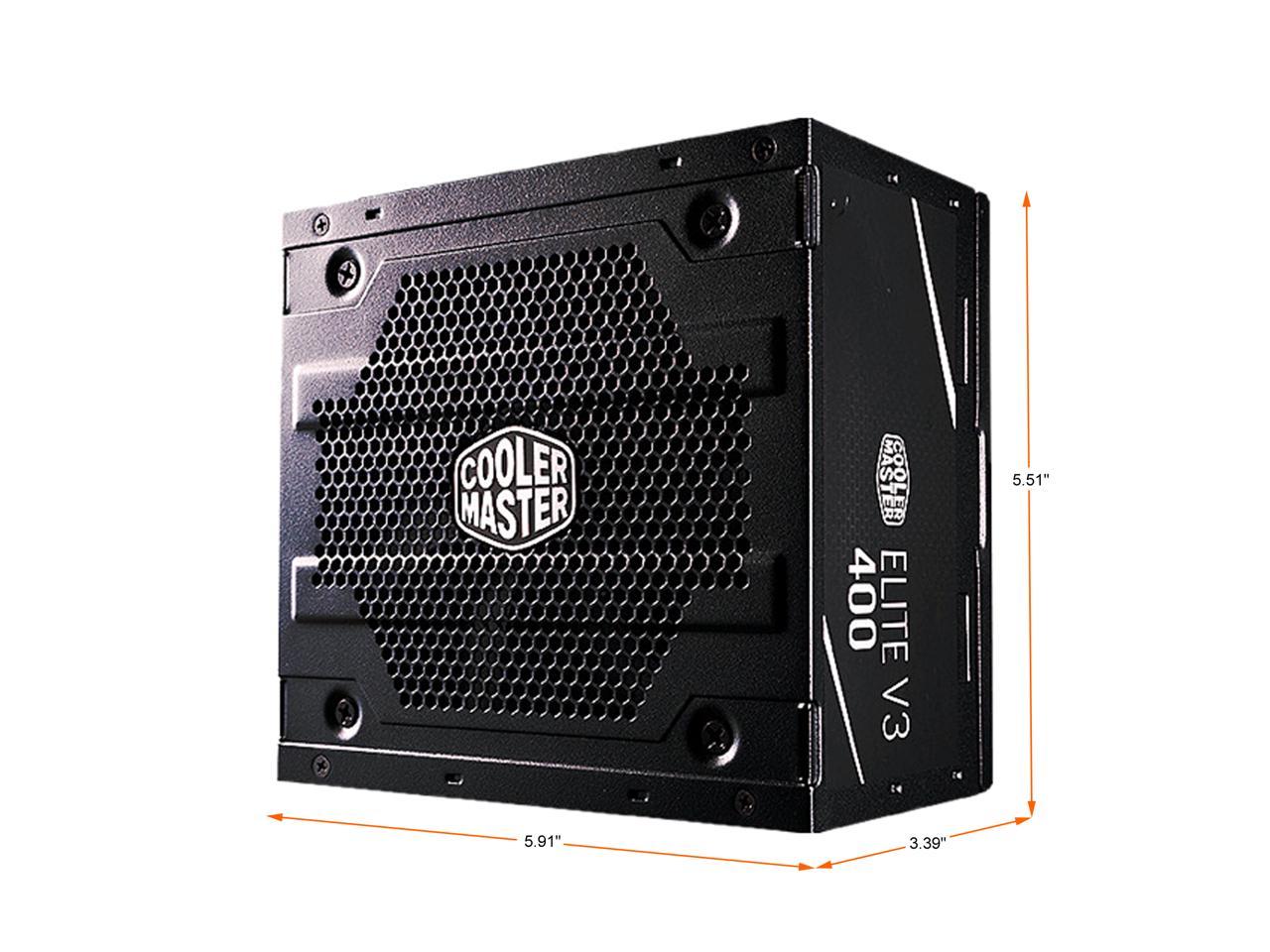 Cooler Master Elite V3 400W Intel ATX 12V V2.31 Power Supply with quiet 120mm Fan
