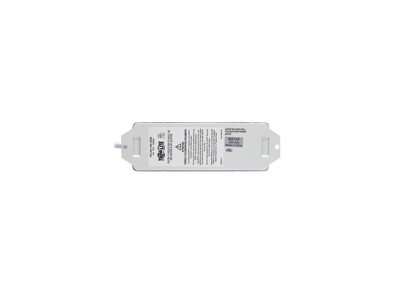 TRIPP LITE PS-407-HG-OEM FOR PATIENTCARE VICINITY UL 1363A MEDICALGRADE POWER STRIP WITH 4 15A HOSPITALGR