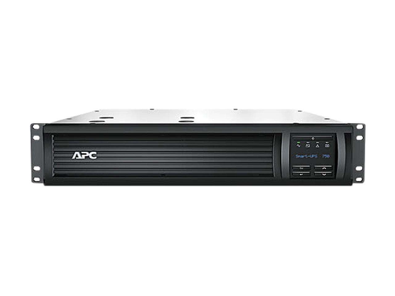 APC SMT750RM2UC 750 VA 500 Watts 120V 6 Outlets Pure Sinewave Smart-UPS with SmartConnect (Replaces SMT750RM2U)