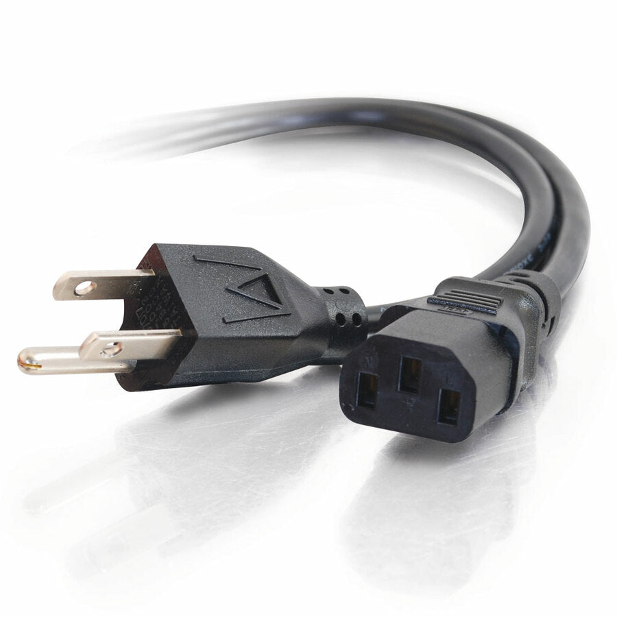 C2G 15ft Power Cord - 18 AWG - NEMA 5-15P to IEC320C13 - Computer Power