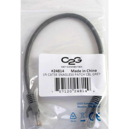 C2G 7ft Cat5e Ethernet Cable - Snagless Unshielded (UTP) - Gray