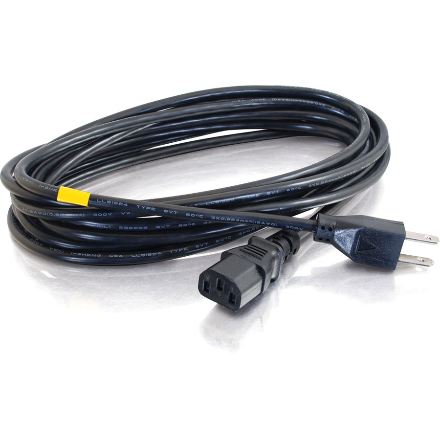 C2G 10ft Power Cord - 18 AWG - NEMA 5-15P to IEC320C13 - Computer Power