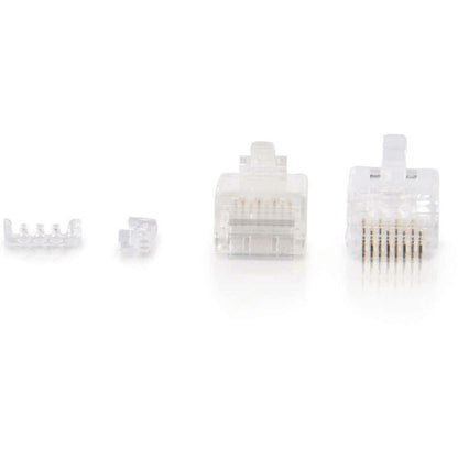 C2G RJ45 Cat5E Modular Plug (with Load Bar) for Round Solid/Stranded Cable - 25pk