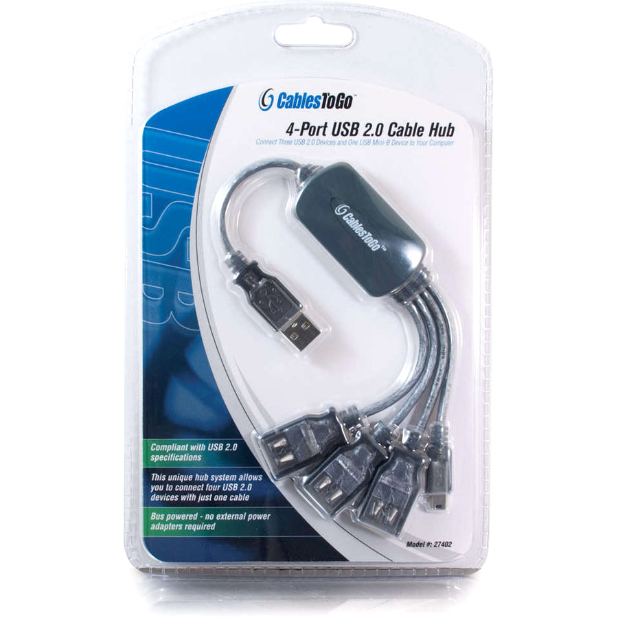 C2G 11in 4-Port USB 2.0 Hub Cable