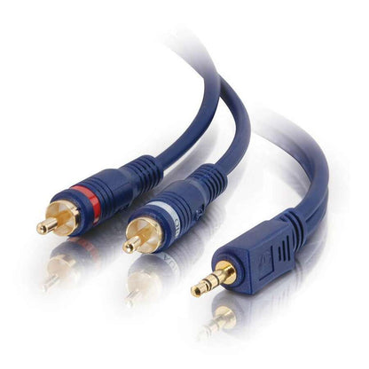 C2G 6ft Velocity One 3.5mm Stereo Male to Two RCA Stereo Male Y-Cable