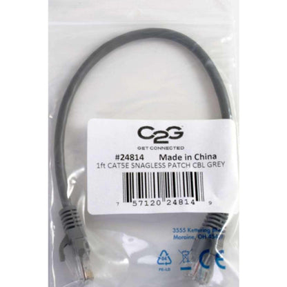 C2G-200ft Cat5e Snagless Unshielded (UTP) Network Patch Cable - Gray