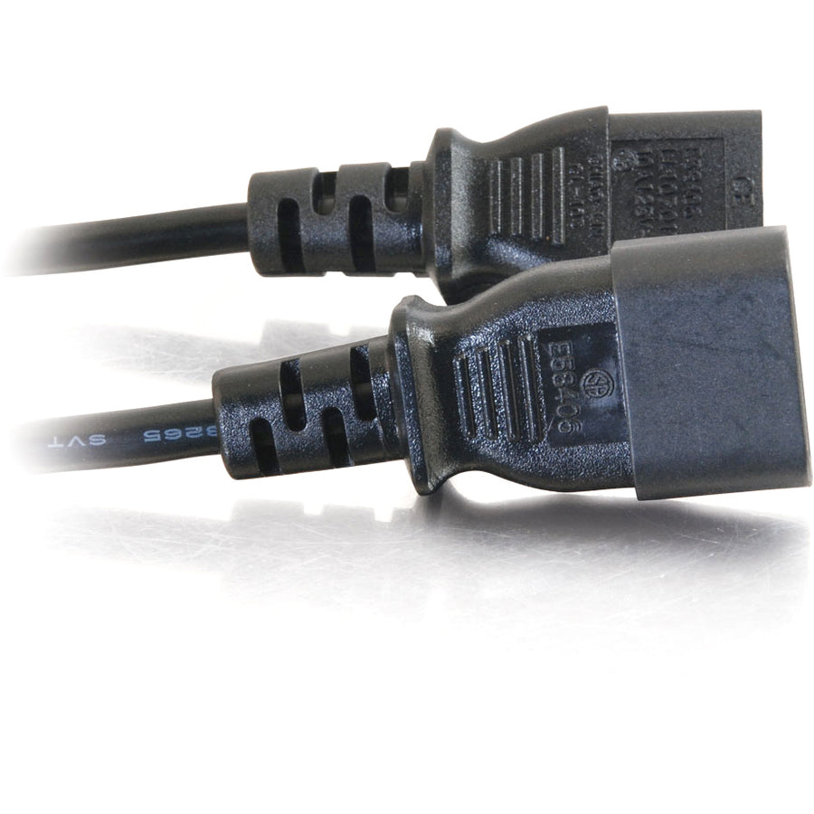C2G 2ft 18 AWG Computer Power Extension Cord (IEC320C14 to IEC320C13)