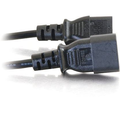 C2G 2ft 18 AWG Computer Power Extension Cord (IEC320C14 to IEC320C13)