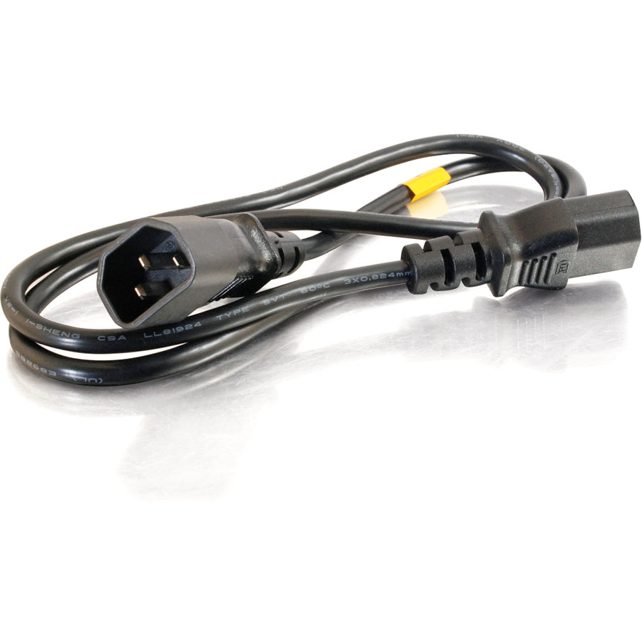 C2G 2ft 18 AWG Computer Power Extension Cord (IEC320C14 to IEC320C13)
