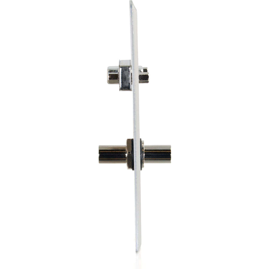 C2G VGA and 3.5mm Audio Pass Through Single Gang Wall Plate - Brushed Aluminum