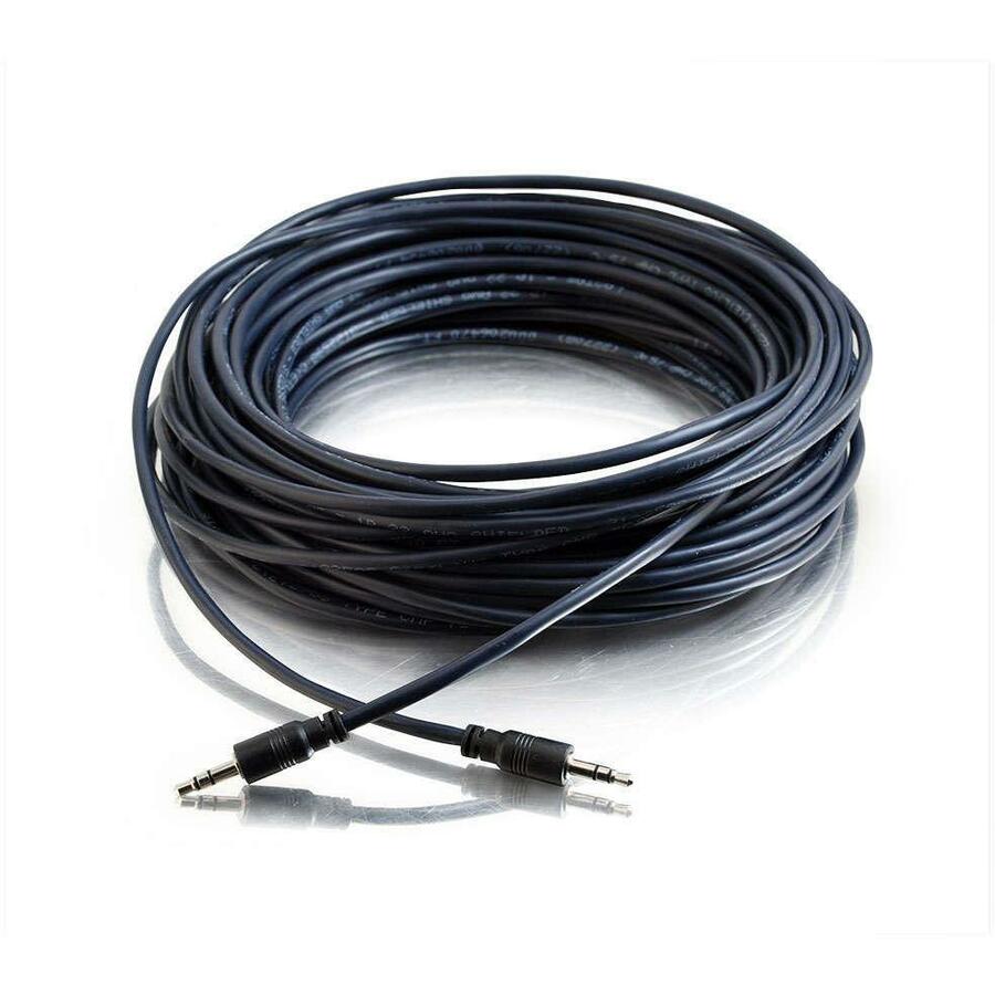 C2G 75ft Plenum-Rated 3.5mm Stereo Audio Cable with Low Profile Connectors