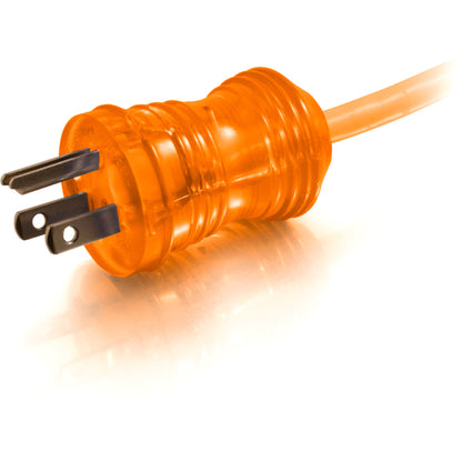 C2G 50ft 16AWG Hospital Grade Power Extension Cable (NEMA 5-15P to NEMA 5-15R) - Orange