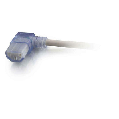 C2G 12ft 16 AWG Hospital Grade Power Cord (NEMA 5-15P to IEC320C13R) - Gray with Clear Connectors
