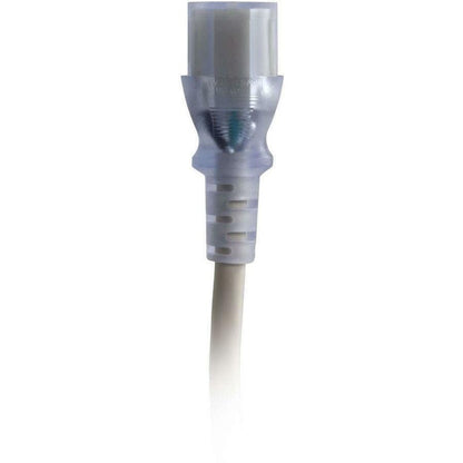 C2G 10ft 16 AWG Hospital Grade Power Cord (NEMA 5-15P to IEC320C13) - Gray with Clear Connectors