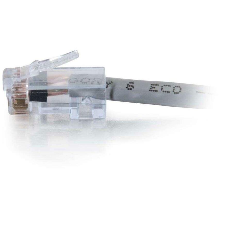 C2G-75ft Cat6 Non-Booted Network Patch Cable (Plenum-Rated) - Gray
