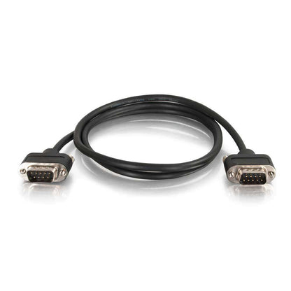 C2G 6ft Serial RS232 DB9 Cable with Low Profile Connectors M/M - In-Wall CMG-Rated
