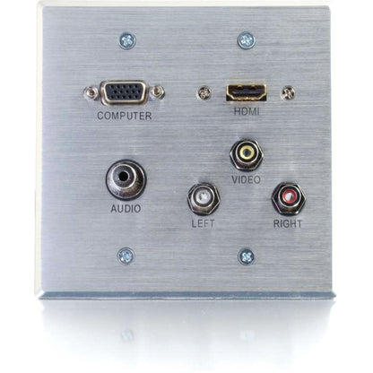 C2G HDMI, VGA, 3.5mm, Composite Video & Stero Audio Pass Through Wall Plate