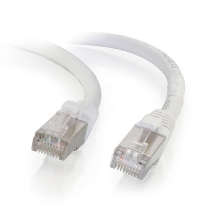 C2G-14ft Cat6 Snagless Shielded (STP) Network Patch Cable - White