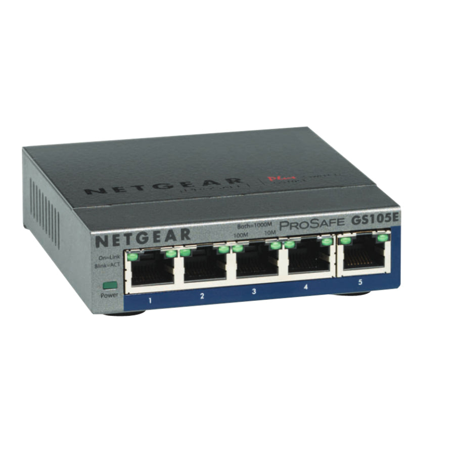 Netgear ProSafe Plus Switch, 5-Port Gigabit Ethernet