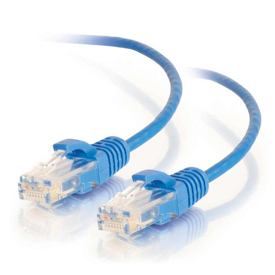 C2G 3ft Cat6 Ethernet Cable - Slim - Snagless Unshielded (UTP) - Blue