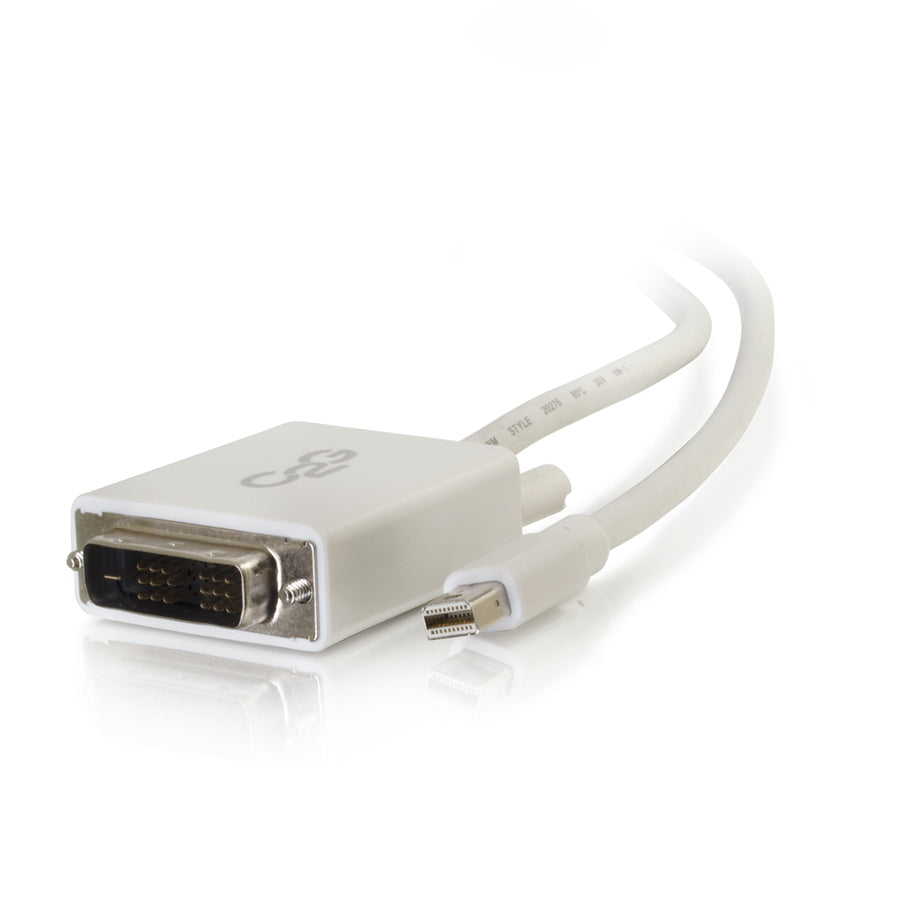 C2G 6ft Mini DisplayPort to DVI Cable - Single Link DVI-D Adapter - White