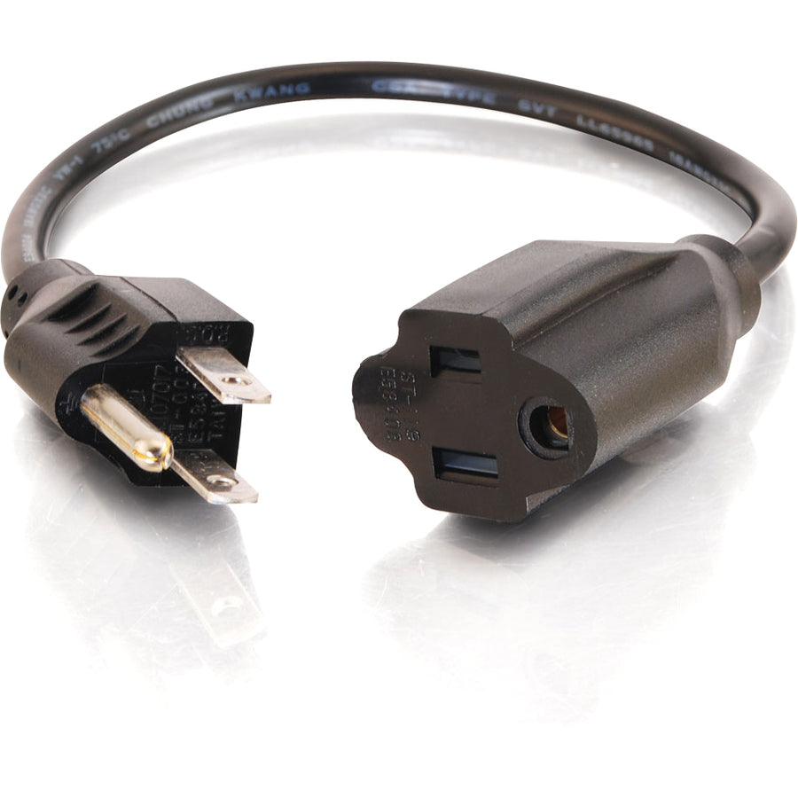 C2G 10ft Power Extension Cord - 18 AWG - NEMA 5-15P to NEMA 5-15R