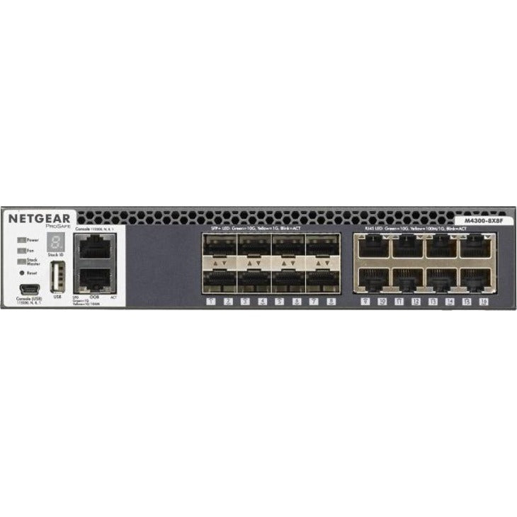Netgear M4300 Stackable Managed Switch with 16x10G Including 8x10GBASE-T and 8xSFP+ Layer 3