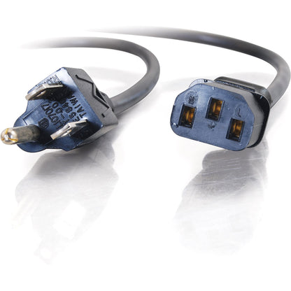 C2G 1ft Universal Power Cord - 18 AWG - NEMA 5-15P to IEC320C13