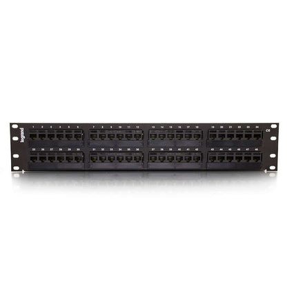 C2G 48-Port Cat6 110-Type Patch Panel - 2U Rackmount - 48 Ports