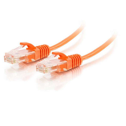 C2G 10ft Cat6 Slim Snagless Unshielded (UTP) Ethernet Cable - Orange