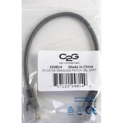 C2G-75ft Cat5e Snagless Unshielded (UTP) Network Patch Cable - Gray