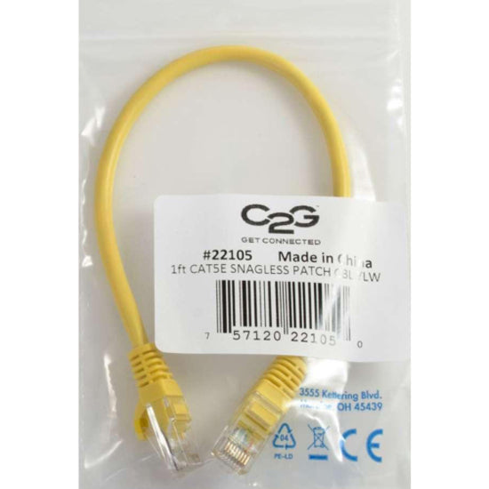 C2G-50ft Cat5e Snagless Unshielded (UTP) Network Patch Cable - Yellow