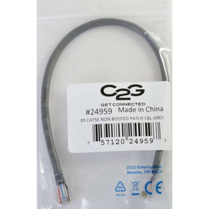 C2G-35ft Cat5e Non-Booted Unshielded (UTP) Network Patch Cable - Gray