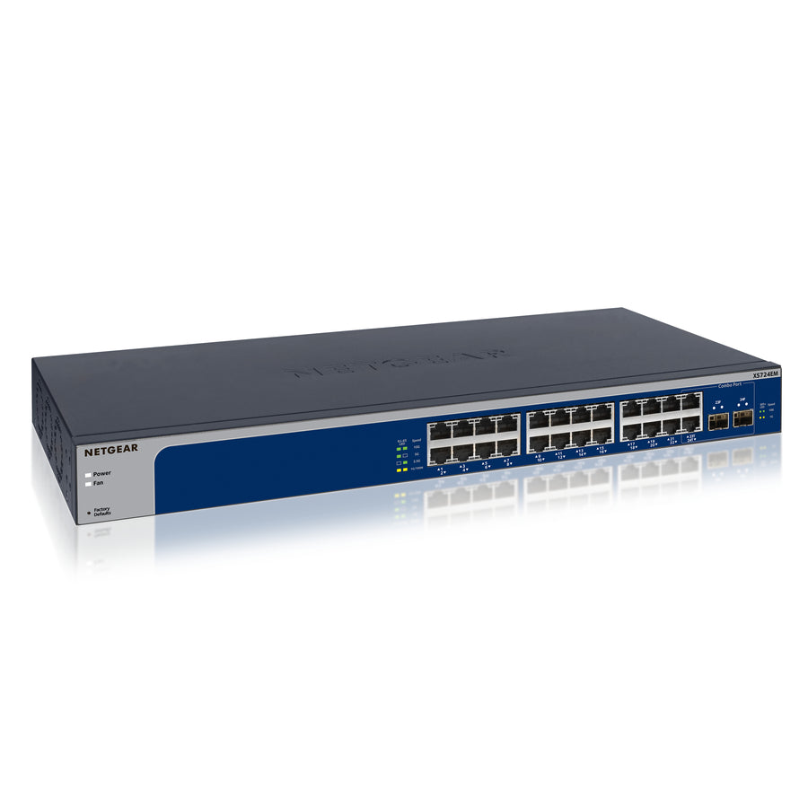Netgear 24-Port 10-Gigabit/Multi-Gigabit Ethernet Smart Managed Plus Switch (XS724EM)