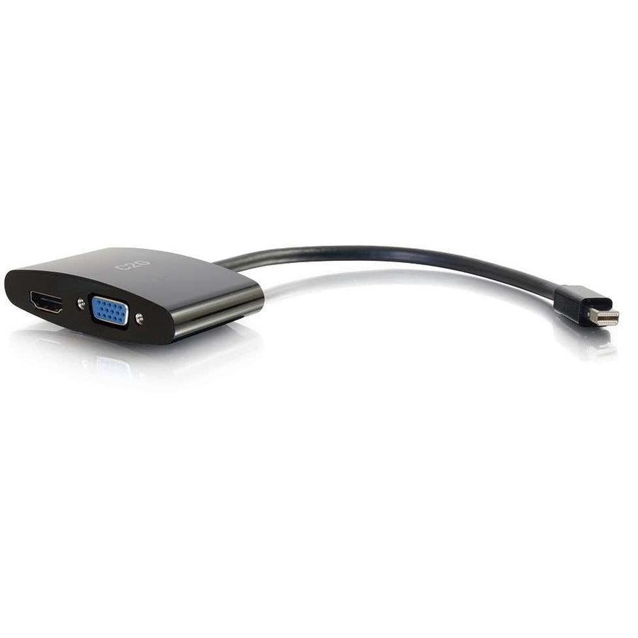 C2G 8in Mini DisplayPort to 4K HDMI or VGA Adapter - Black