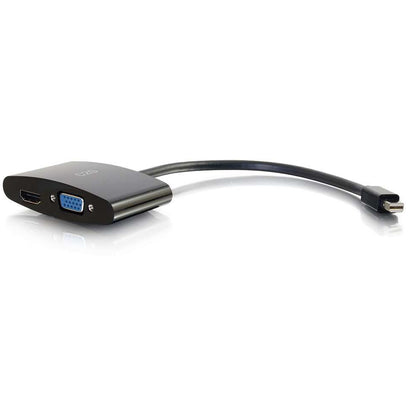 C2G 8in Mini DisplayPort to 4K HDMI or VGA Adapter - Black