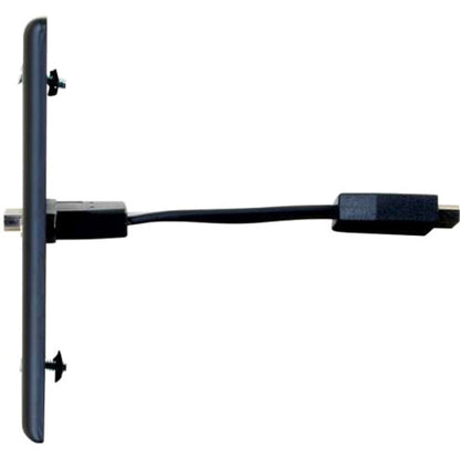 C2G Single Gang Wall Plate with HDMI Pigtail Black