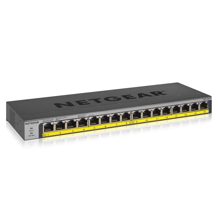 Netgear 16-Port 76W PoE/PoE+ Gigabit Ethernet Unmanaged Switch