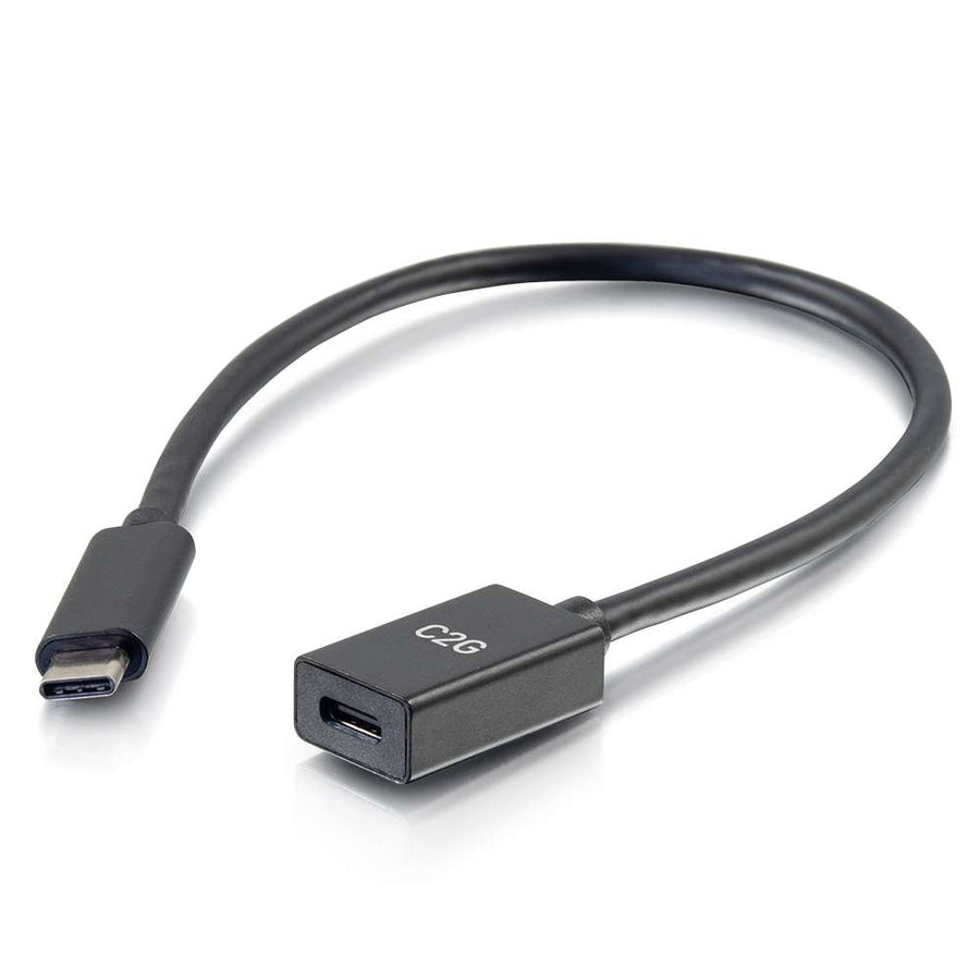 C2G 1ft USB C Extension Cable - USB 3.2 - 10Gbps -M/F