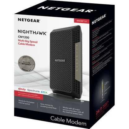 NETGEAR Nighthawk DOCSIS 3.1 WiFi 32x8 Cable Modem, CM1200