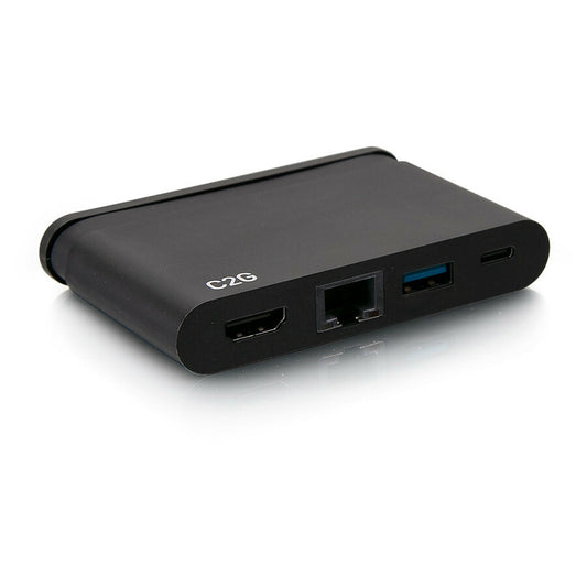 C2G USB C Dock with HDMI, USB, Ethernet, USB C & Power Delivery up to 100W