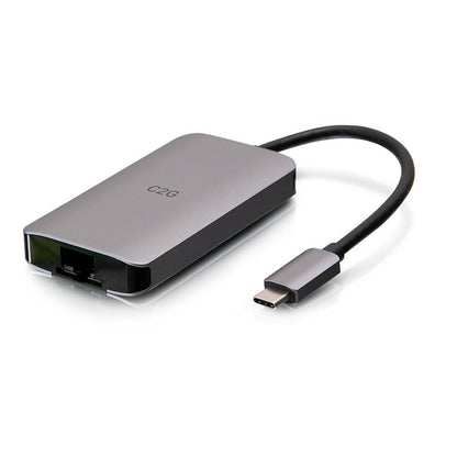 C2G USB C Dock with HDMI, USB, Ethernet, USB C & Power Delivery up to 100W
