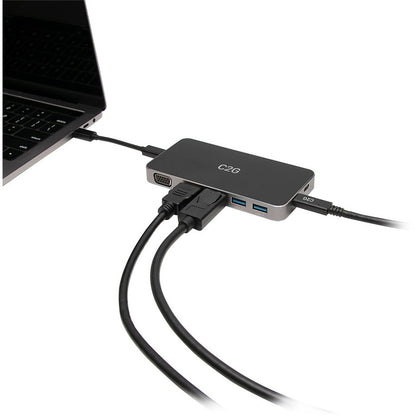 C2G Dual Monitor Docking Station Kit - USB C to 4K HDMI, DisplayPort & VGA
