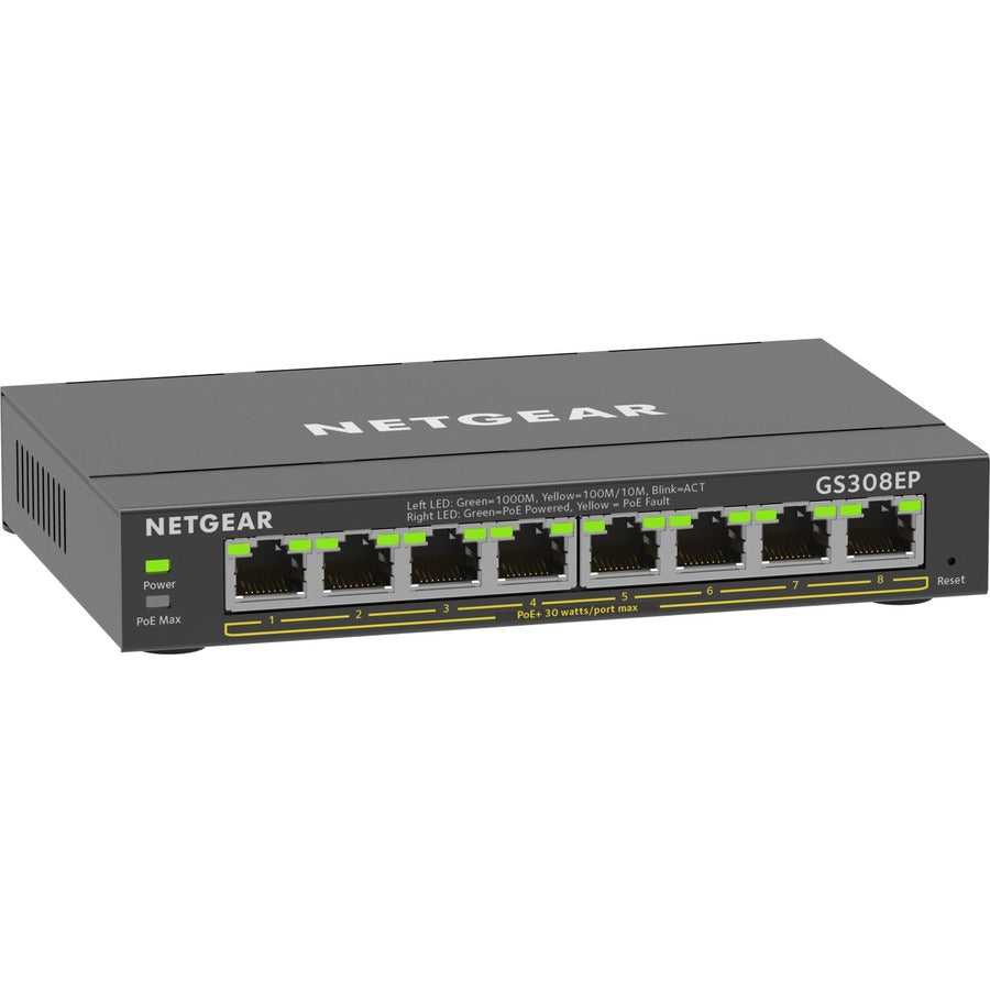 Netgear 8-Port Gigabit Ethernet PoE+ Smart Managed Plus Switch