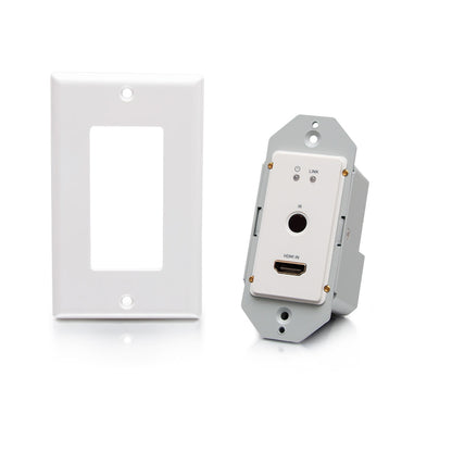 C2G 1-Gang HDMI HDBaseT Wall Plate Transmitter, RS232, IR over Cat Extender