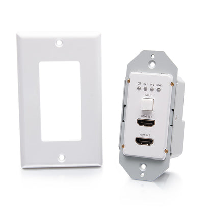 C2G 1-Gang Dual HDMI HDBaseT Wall Plate Transmitter RS232 over Cat Extender