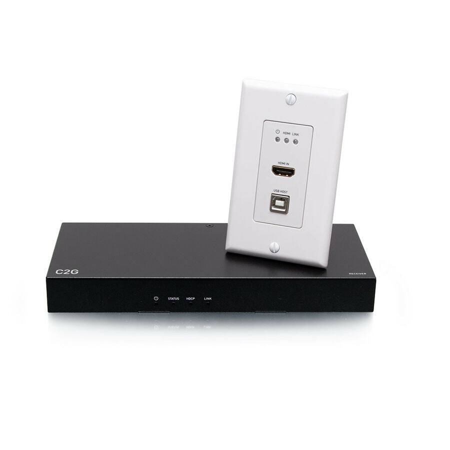 C2G HDMI HDBaseT Wall Plate Transmitter to Box Receiver Extender - 4K 60Hz